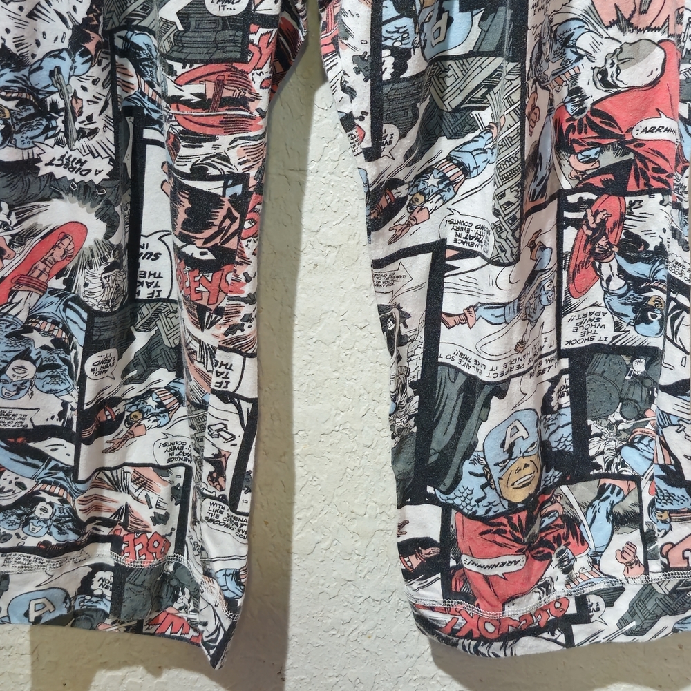 Marvel Graphic Print Apparel Captain America Pajama Pants XL image 5